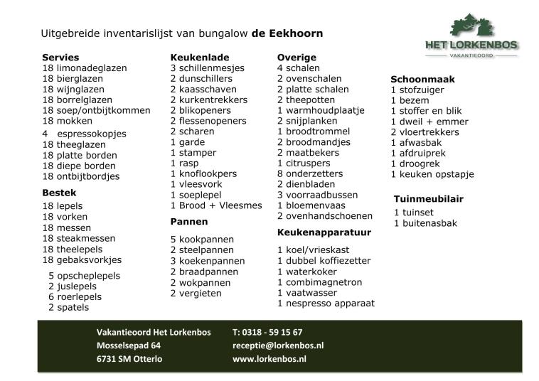 Inventaris Eekhoorn