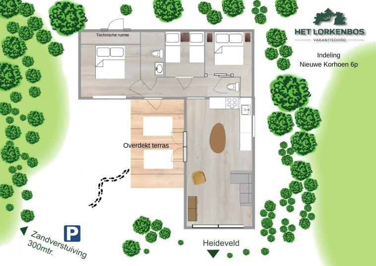 Indeling nieuwe korhoen 6p