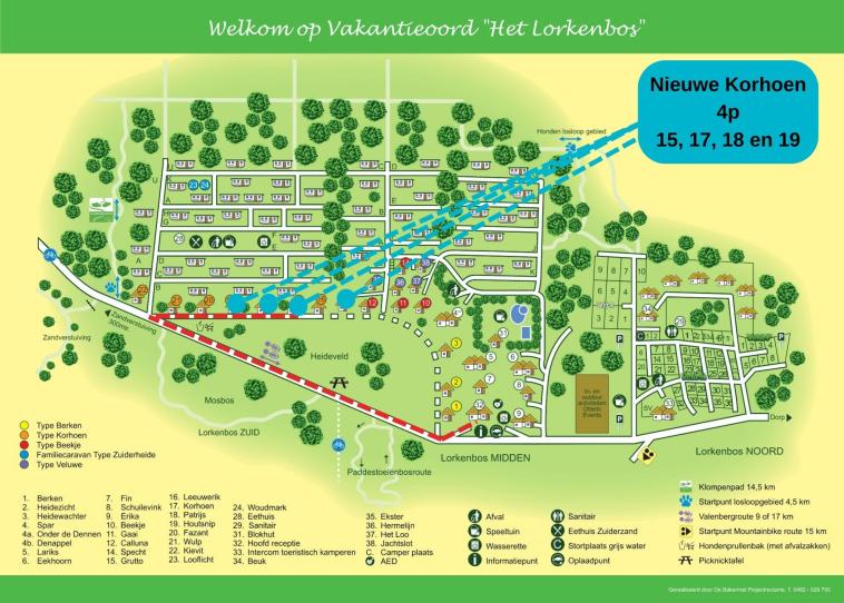 Ligging nieuwe Korhoen 4p