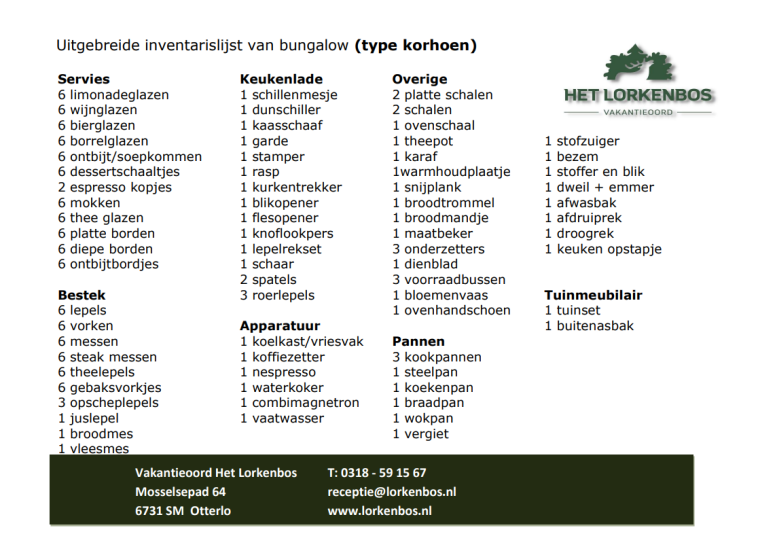 Inventaris Korhoen