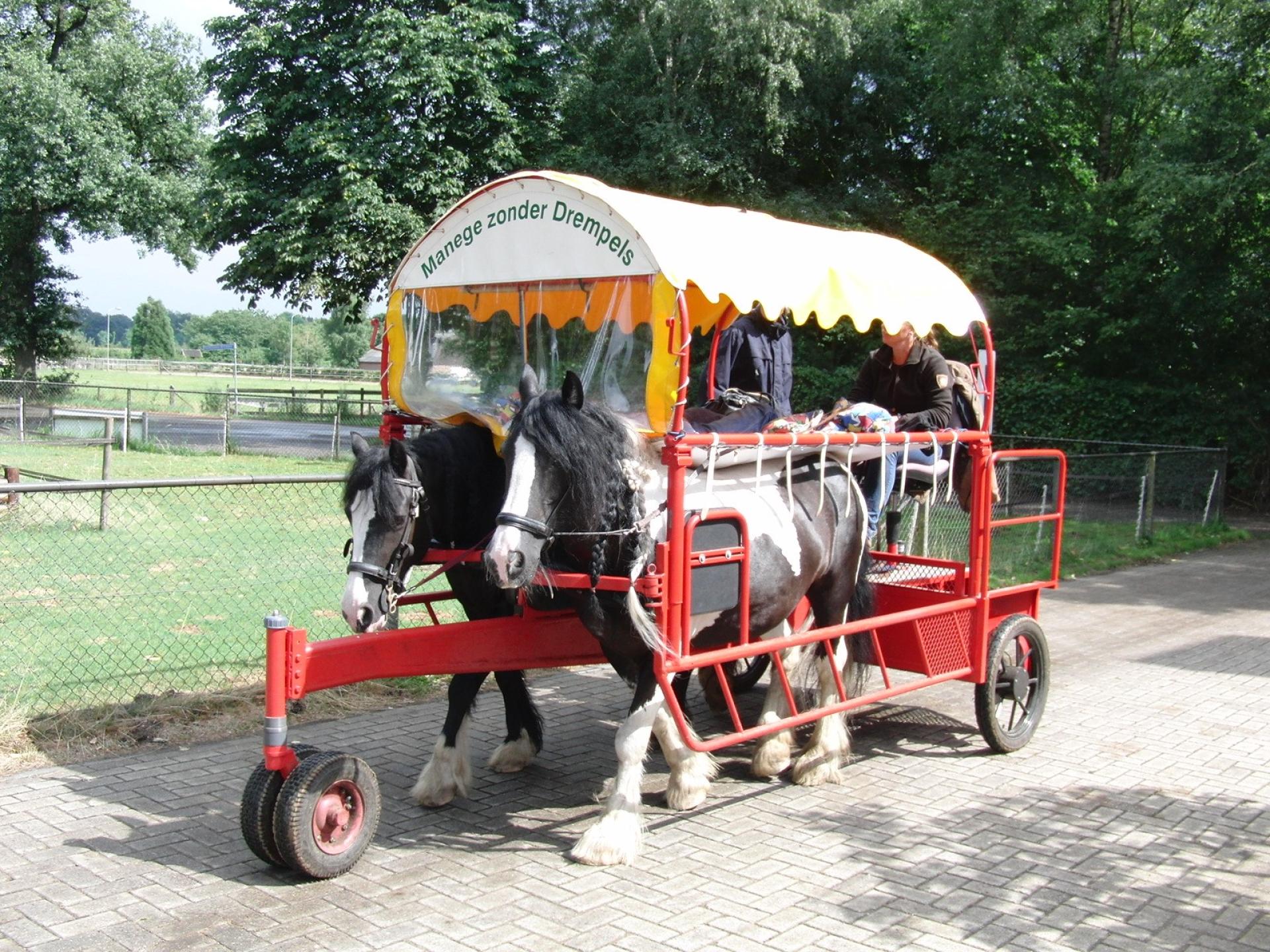 Huifbed manege zonder drempels rolstoel beperking